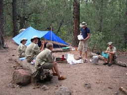 Campsite at Rayado River Camp